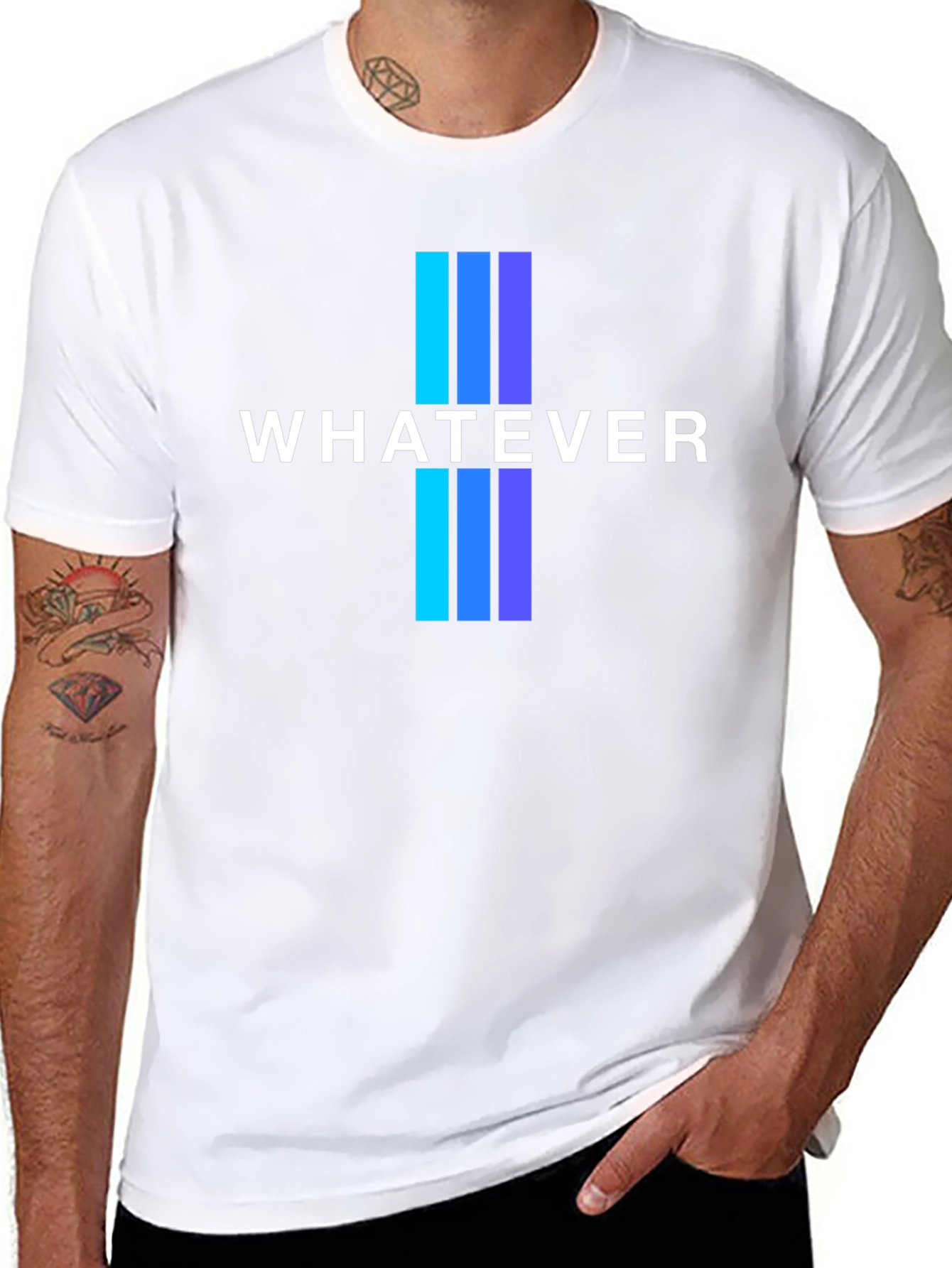 Whatever Graphic Print Crew Neck Tee
