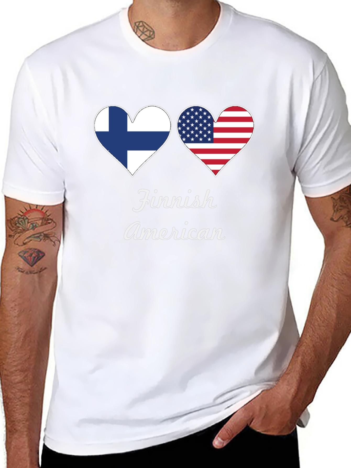 Finnish American Heart T-Shirt