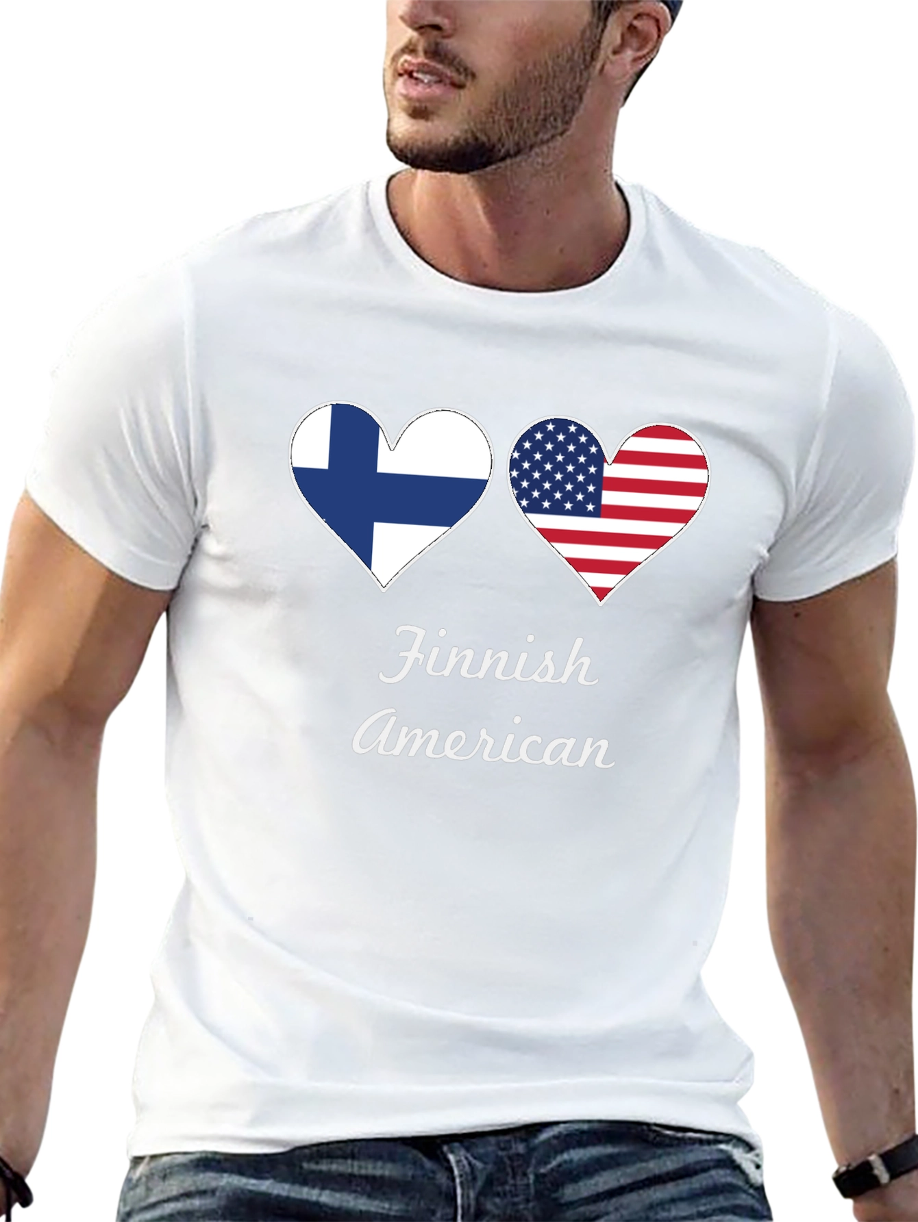 Finnish American Heart T-Shirt