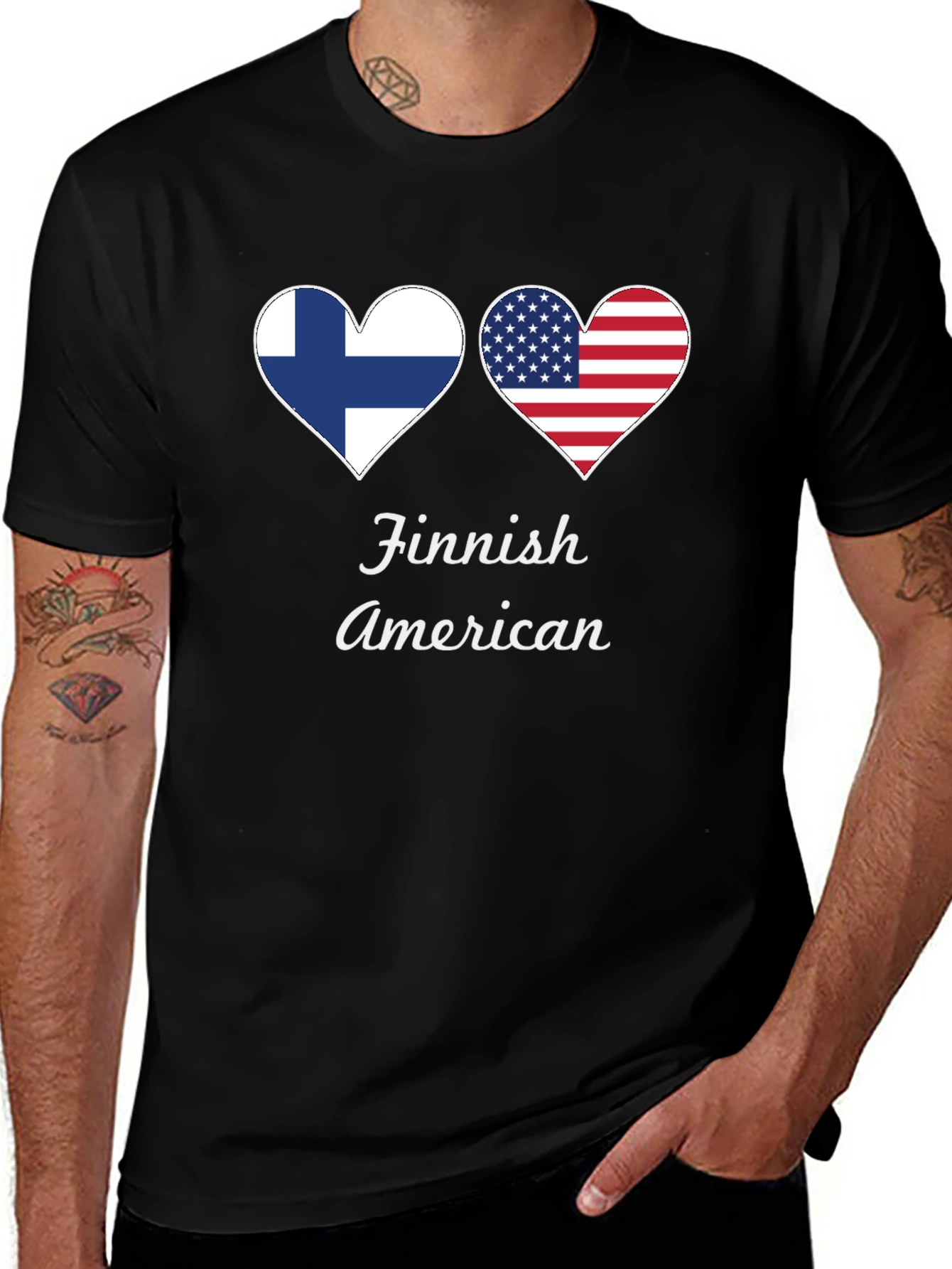 Finnish American Heart T-Shirt