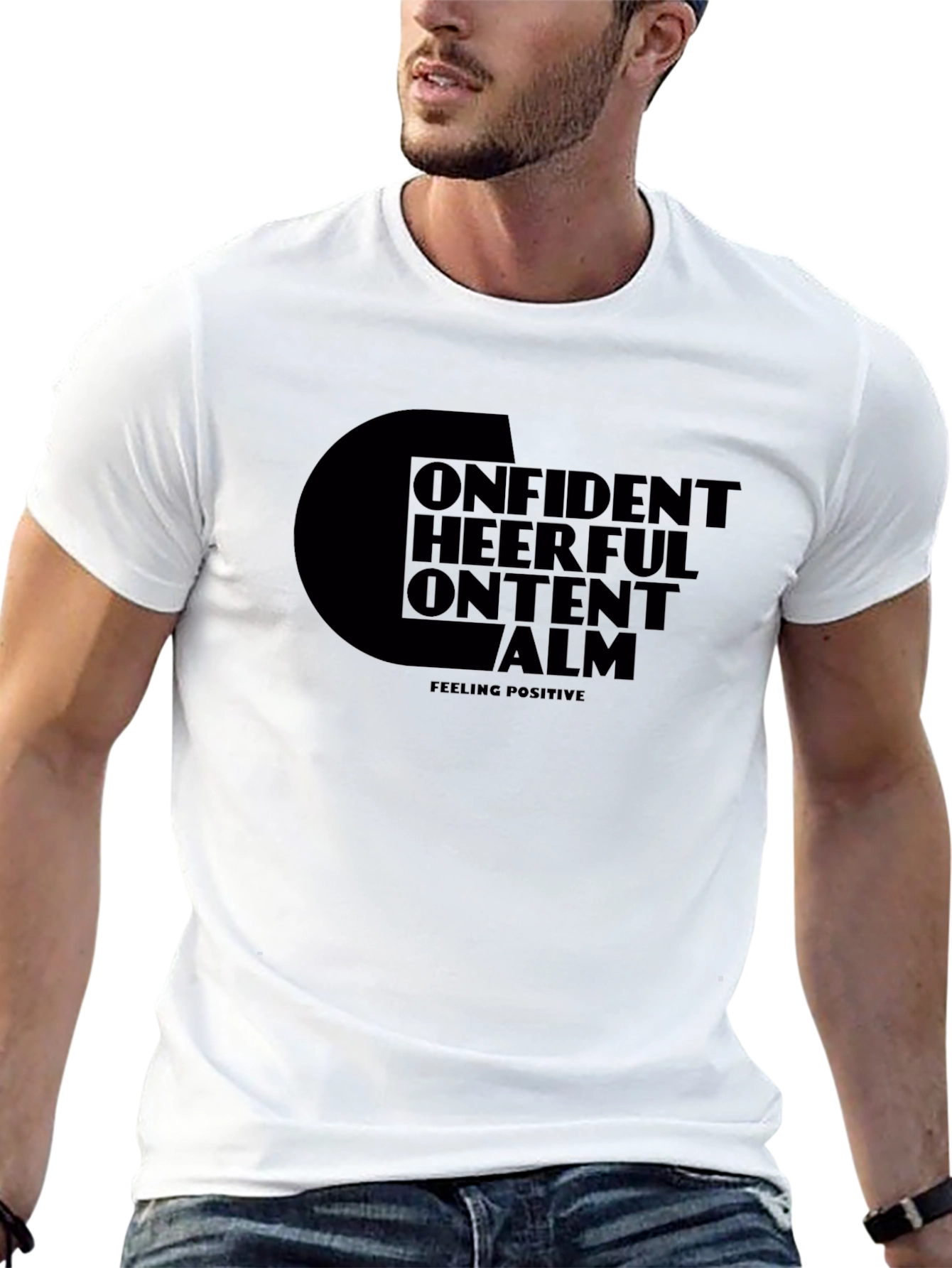 Positive Affirmation T-Shirt - Confident Cheerful Content