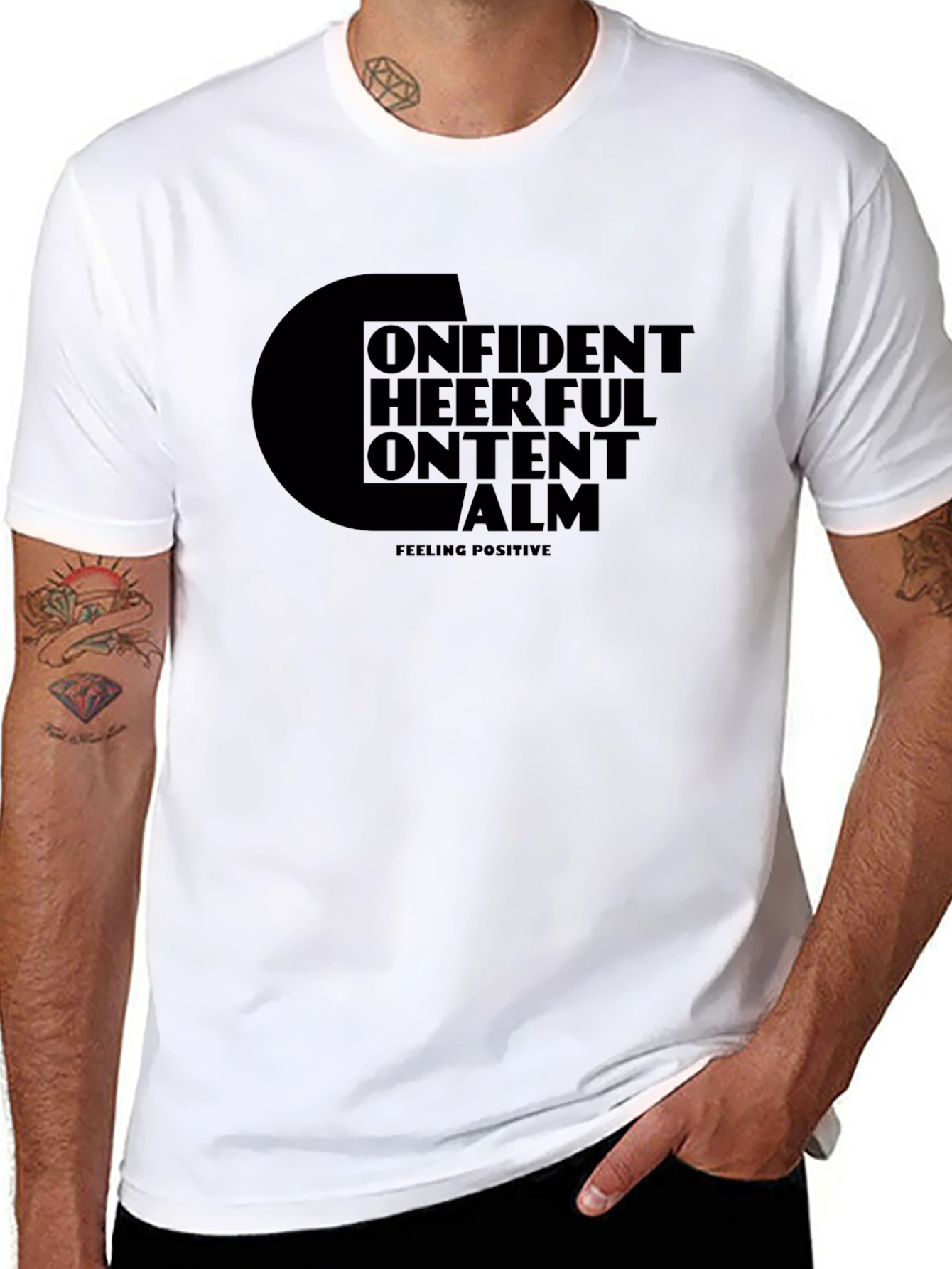 Positive Affirmation T-Shirt - Confident Cheerful Content