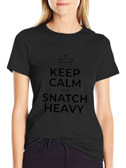 Keep Calm Snatch Heavy Black T-Shirt