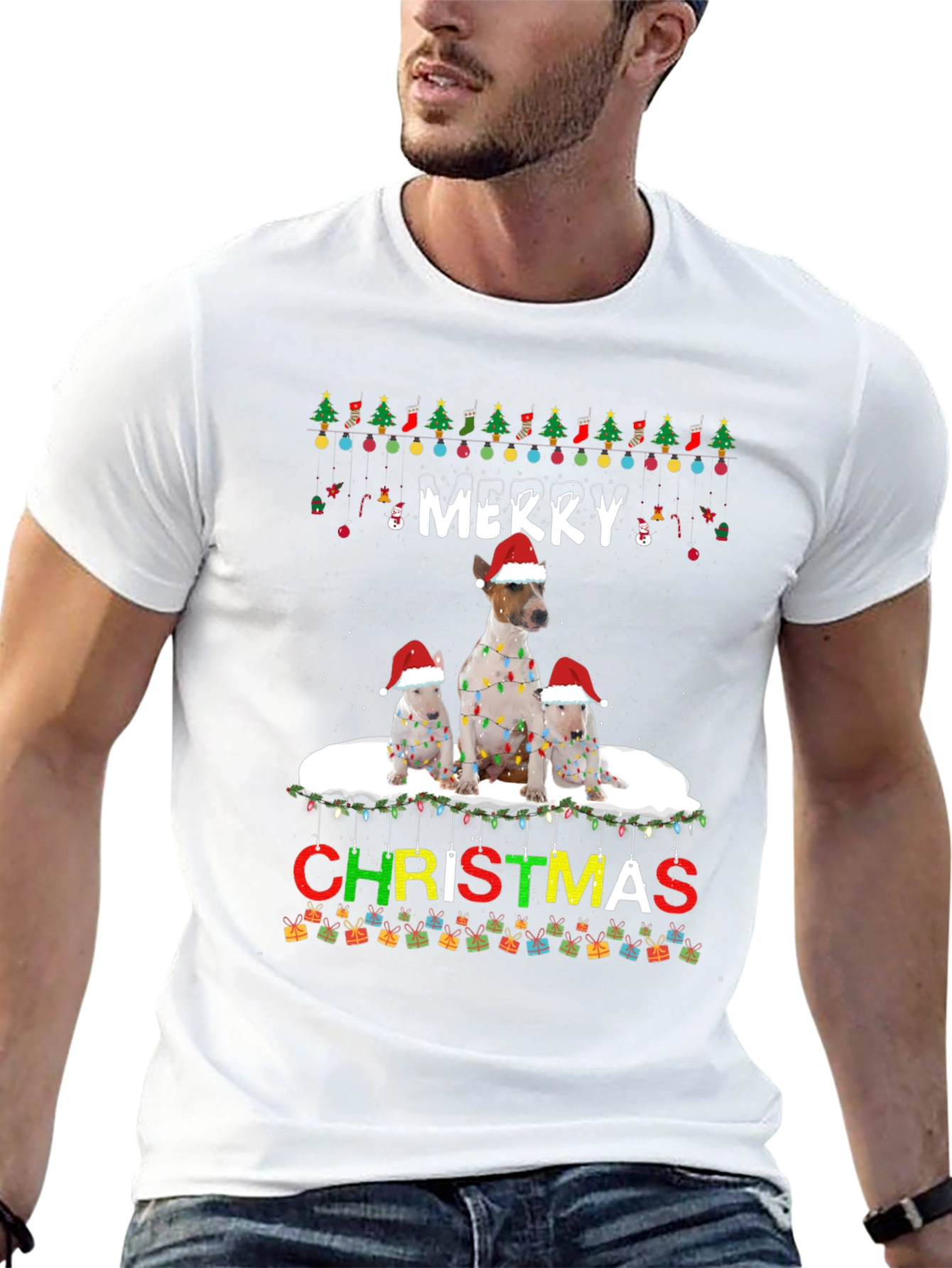 Merry Christmas Dog Breed T-Shirt