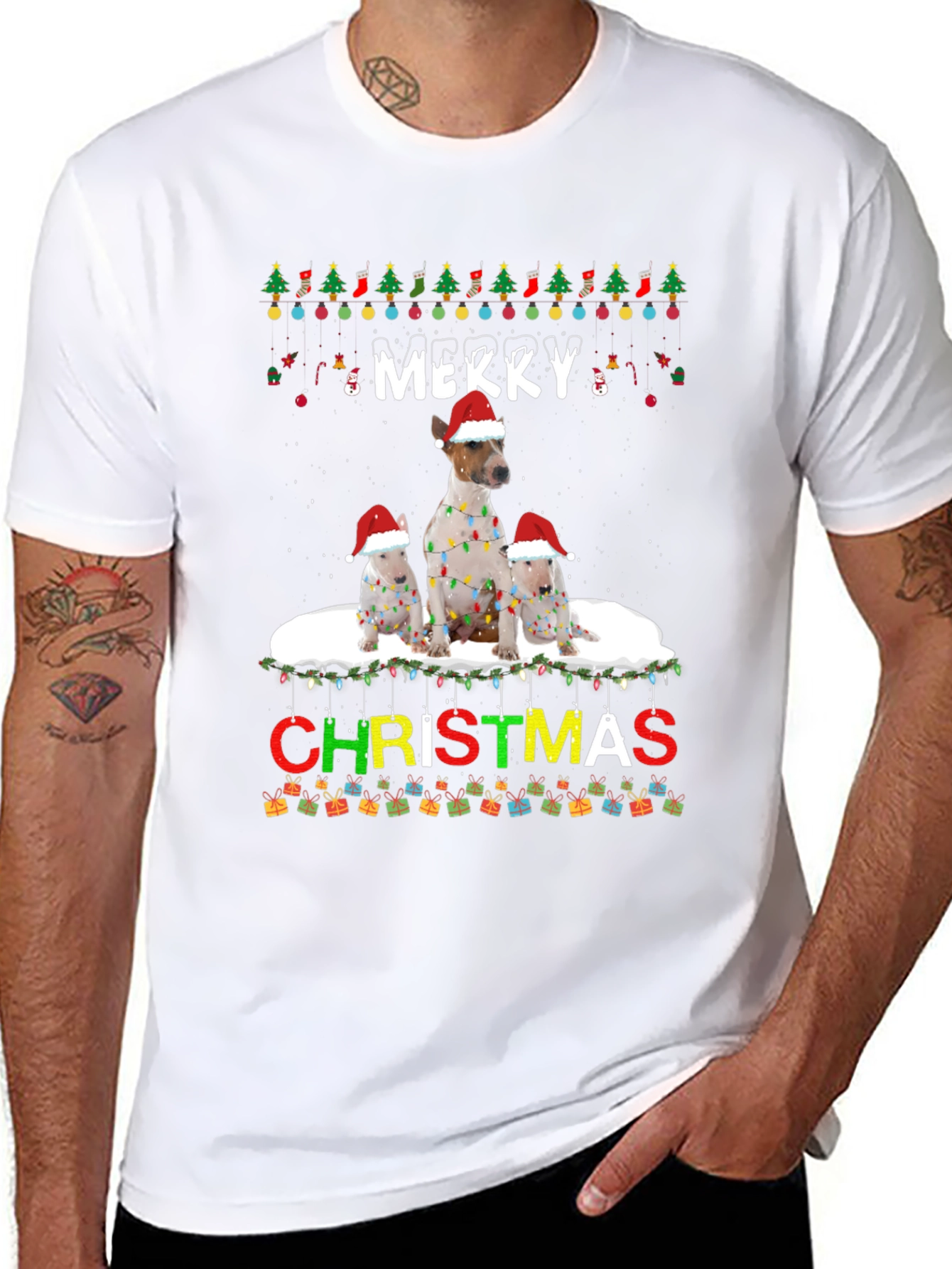 Merry Christmas Dog Breed T-Shirt