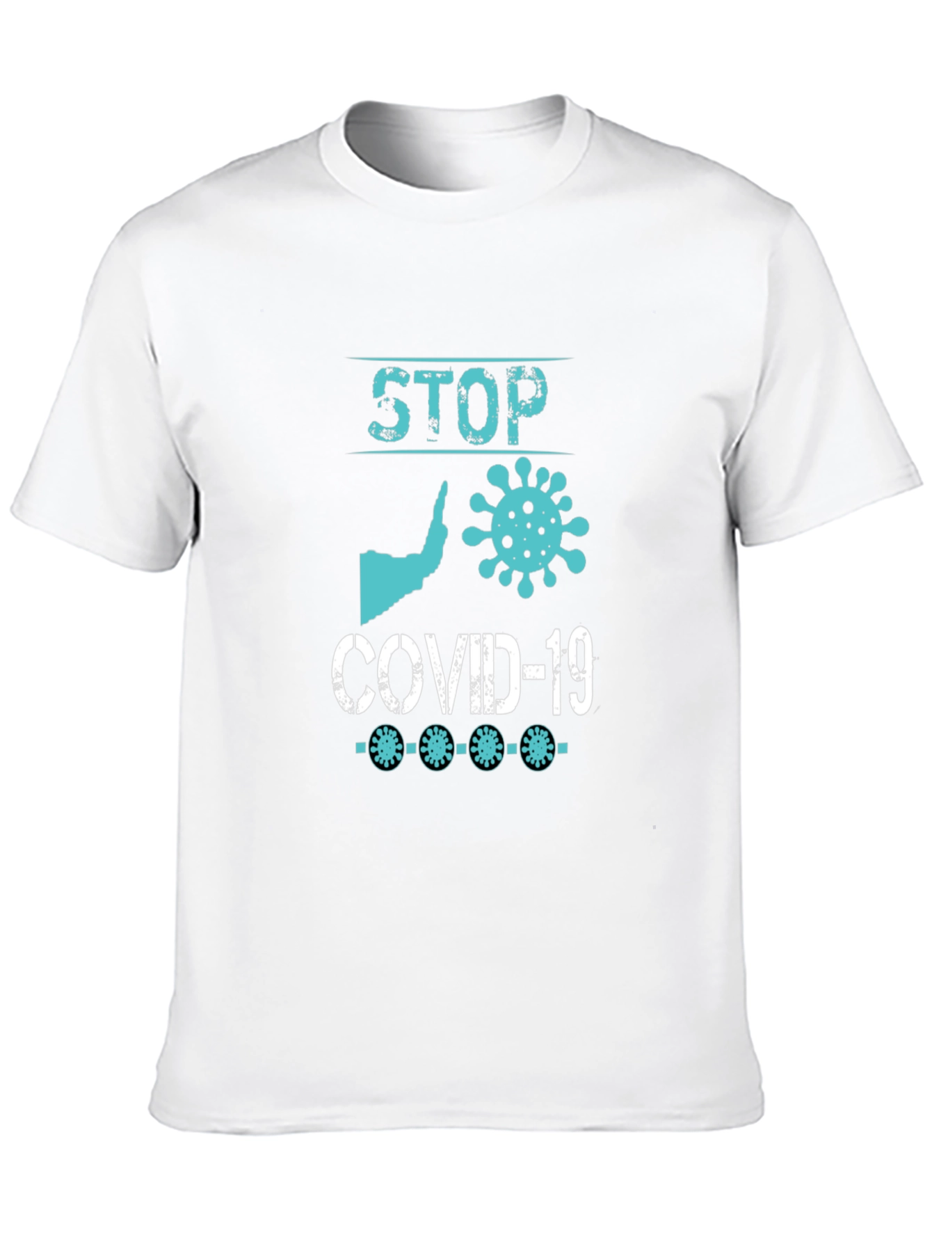 Stop Covid-19 Black Graphic T-Shirt