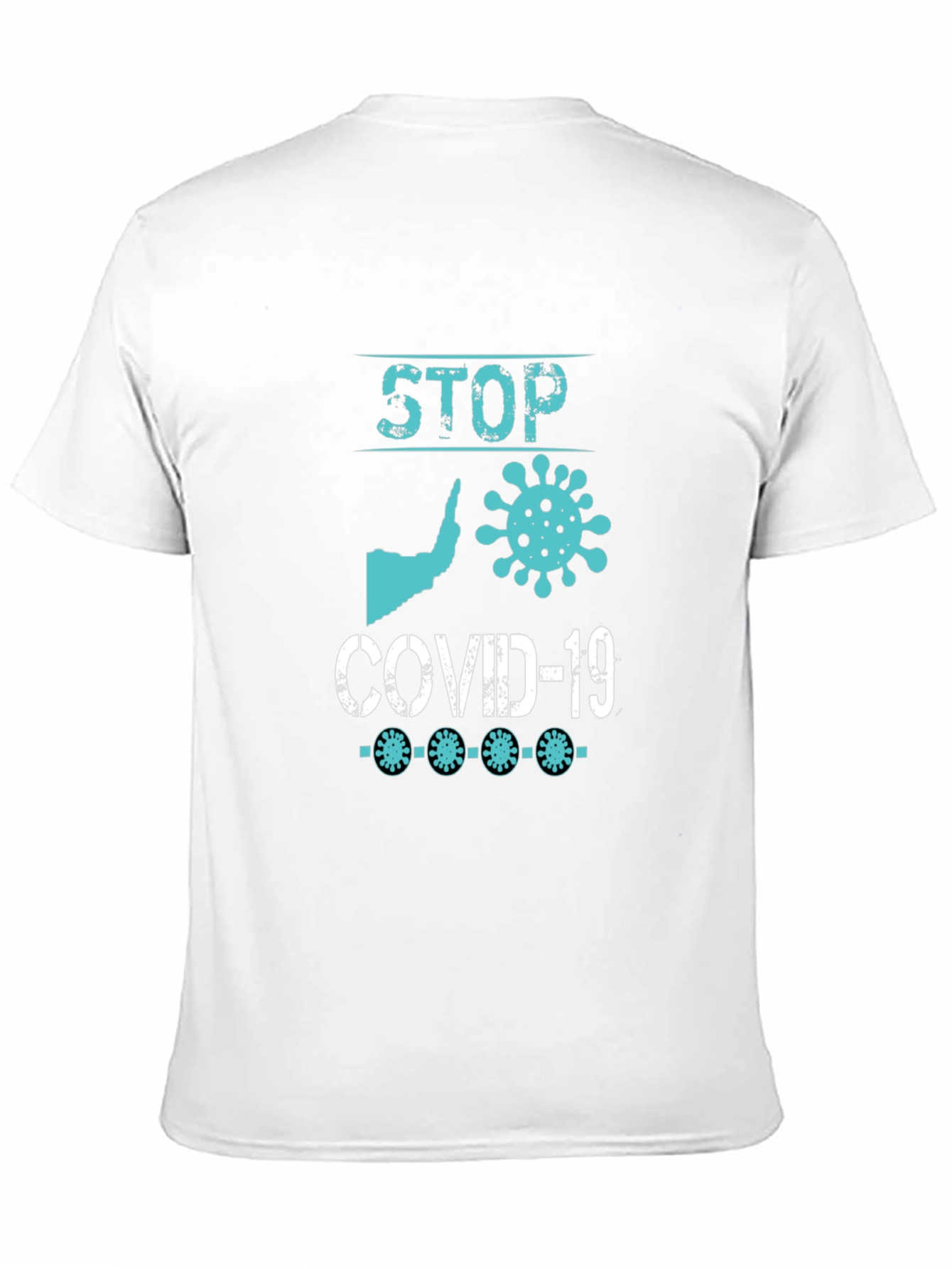 Stop Covid-19 Black Graphic T-Shirt