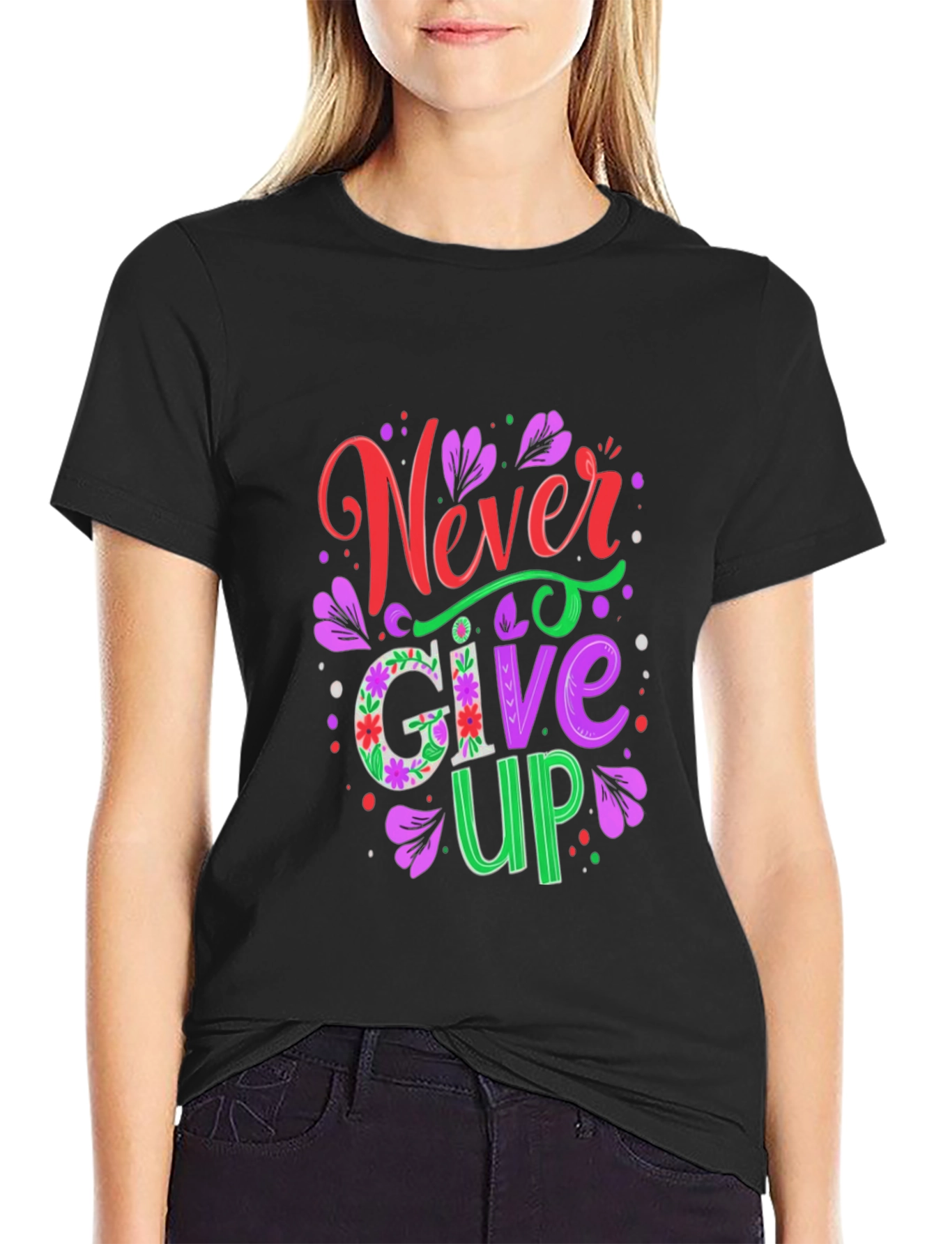 Never Give Up Graphic Tee