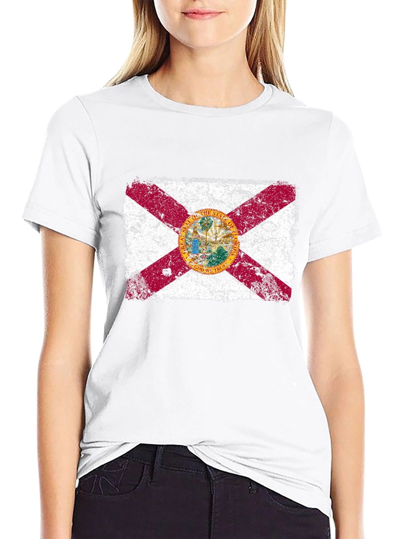 Florida Flag T-Shirt - Distressed Design