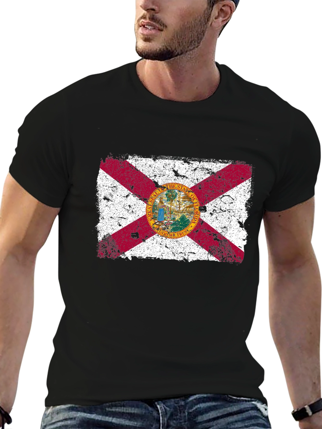 Florida Flag T-Shirt - Distressed Design