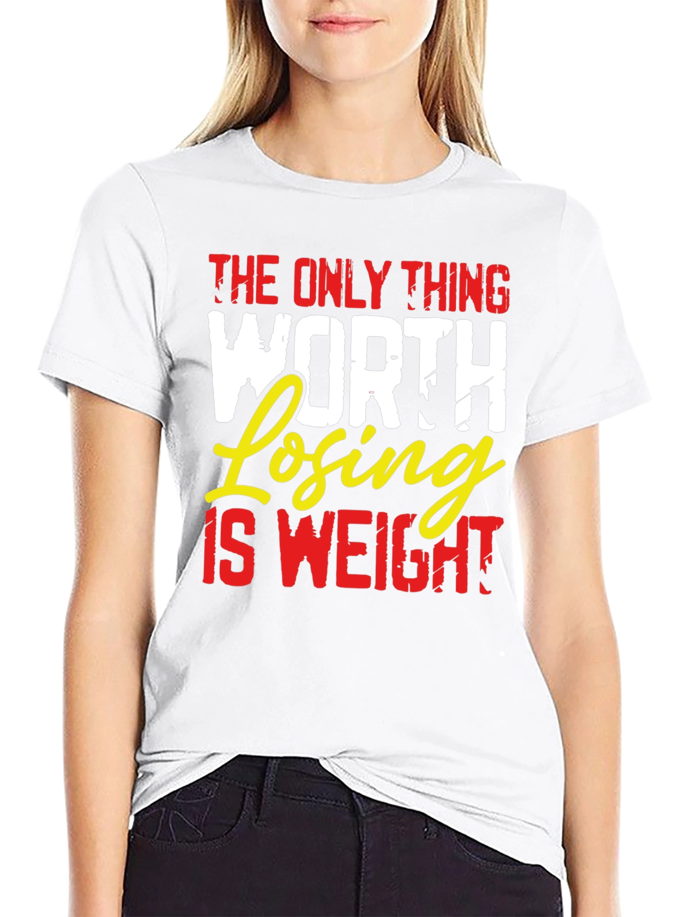 Weight Loss Motivation Black Graphic T-Shirt