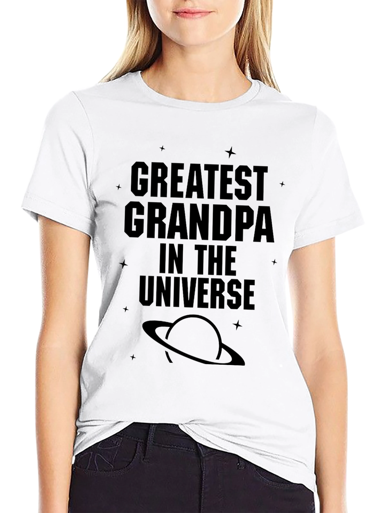 Greatest Grandpa in the Universe Black T-Shirt