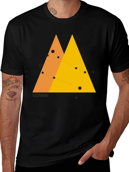 Gemini Constellation Graphic Tee - Black