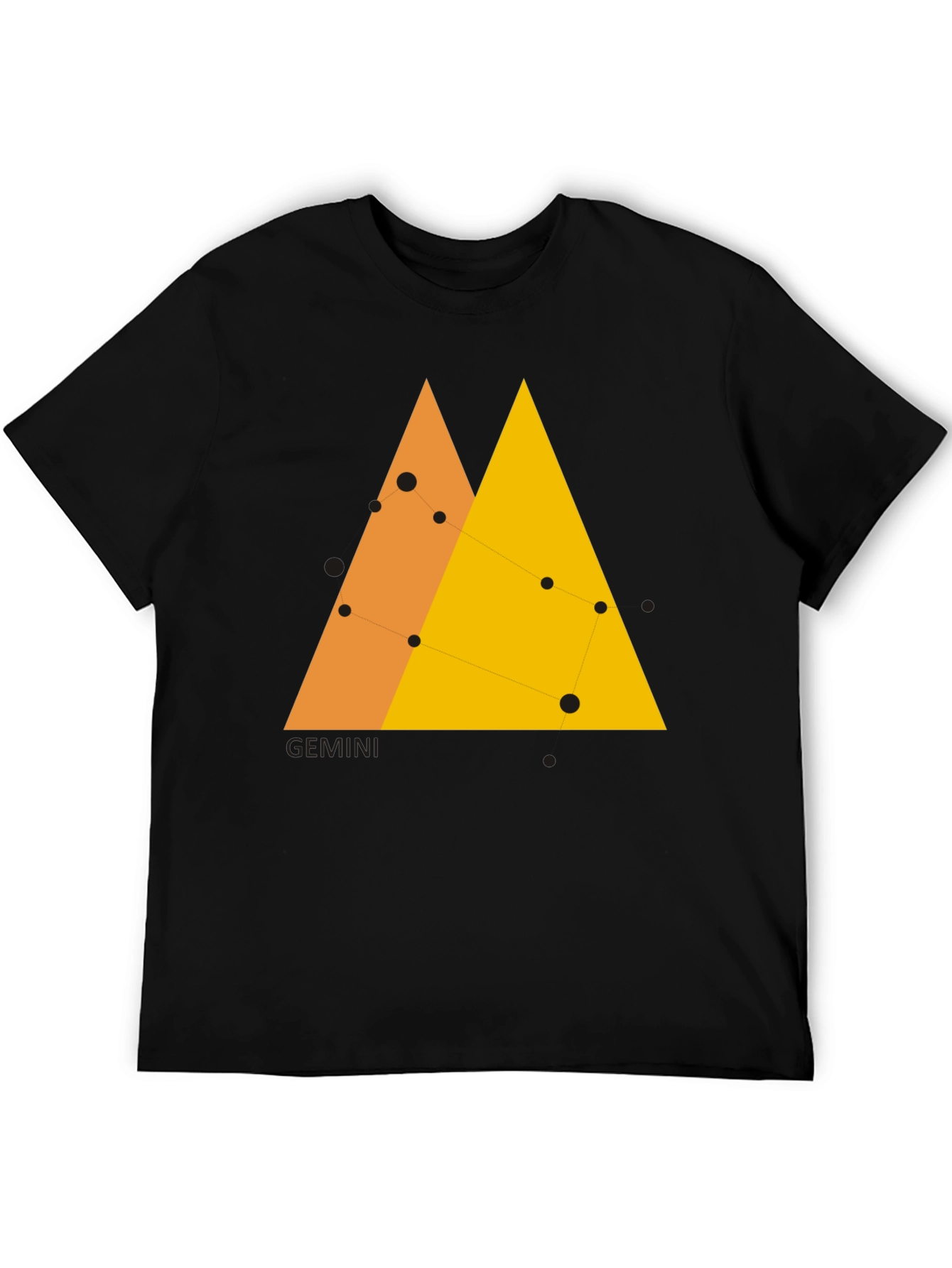 Gemini Constellation Graphic Tee - Black
