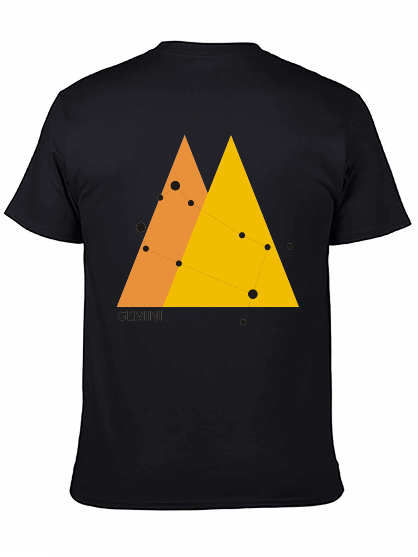 Gemini Constellation Graphic Tee - Black