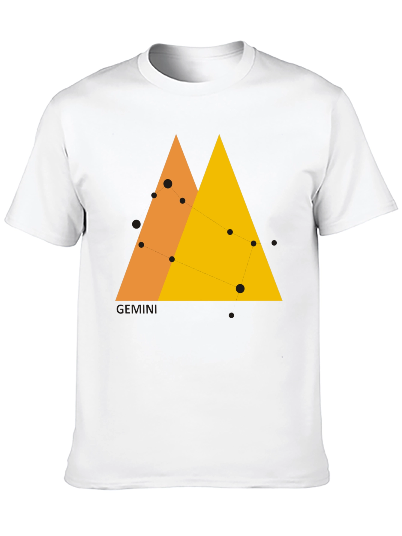 Gemini Constellation Graphic Tee - Black