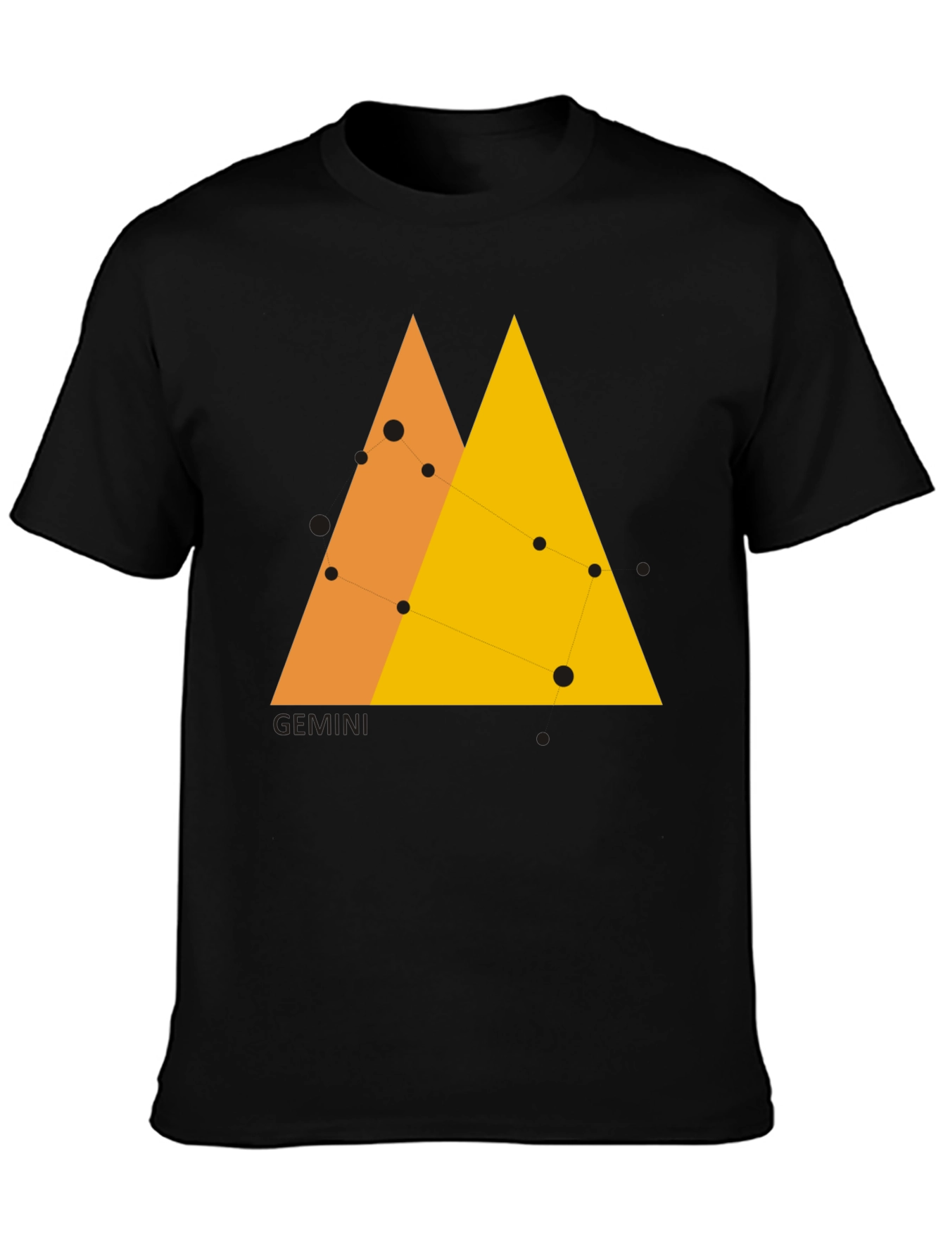 Gemini Constellation Graphic Tee - Black