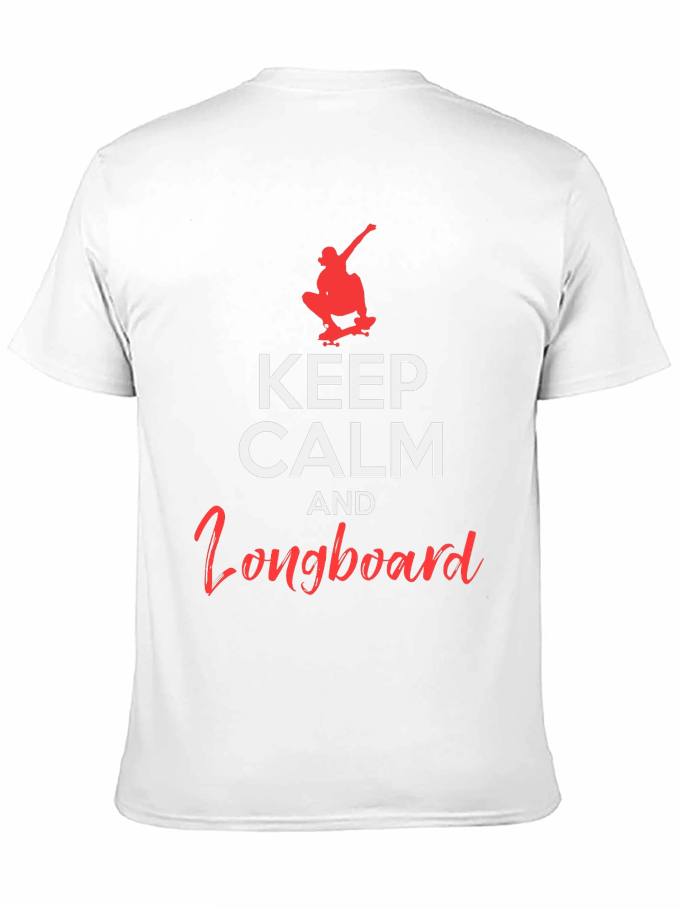 Keep Calm and Longboard Black T-Shirt