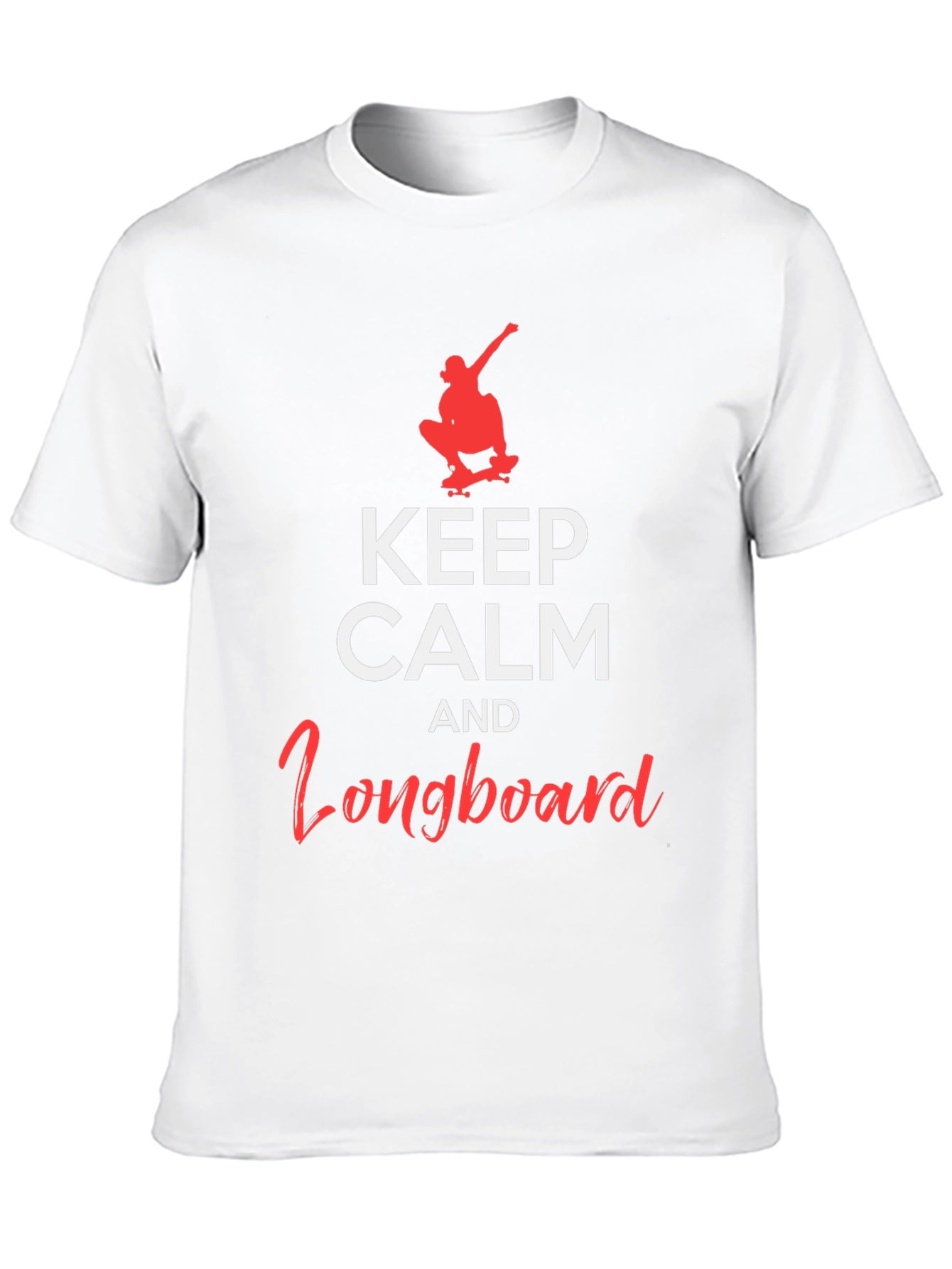 Keep Calm and Longboard Black T-Shirt