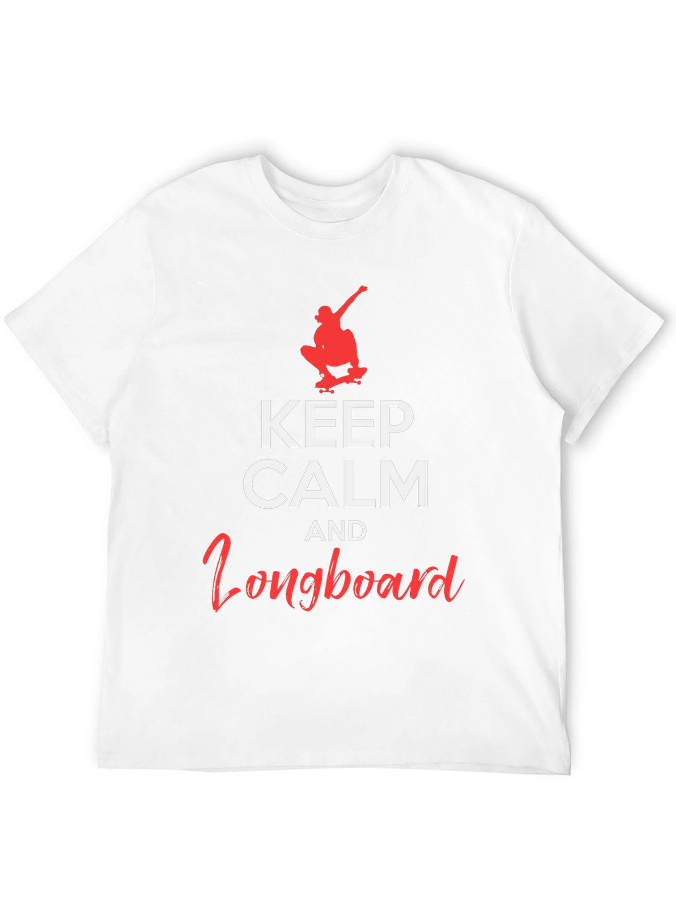 Keep Calm and Longboard Black T-Shirt