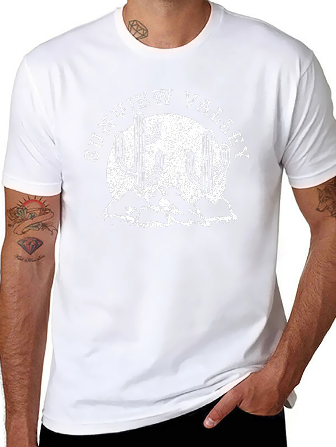 Sunview Valley Graphic Tee - Desert Cactus T-Shirt