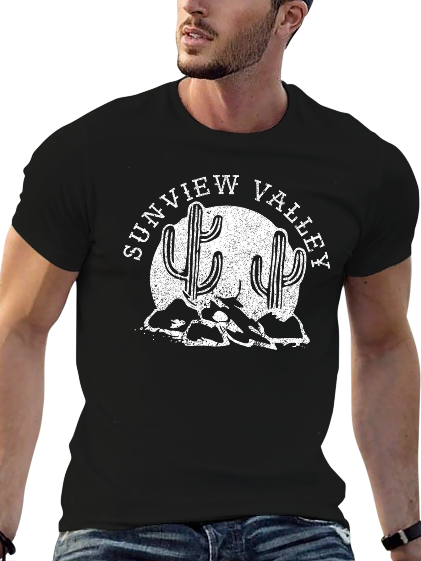 Sunview Valley Graphic Tee - Desert Cactus T-Shirt
