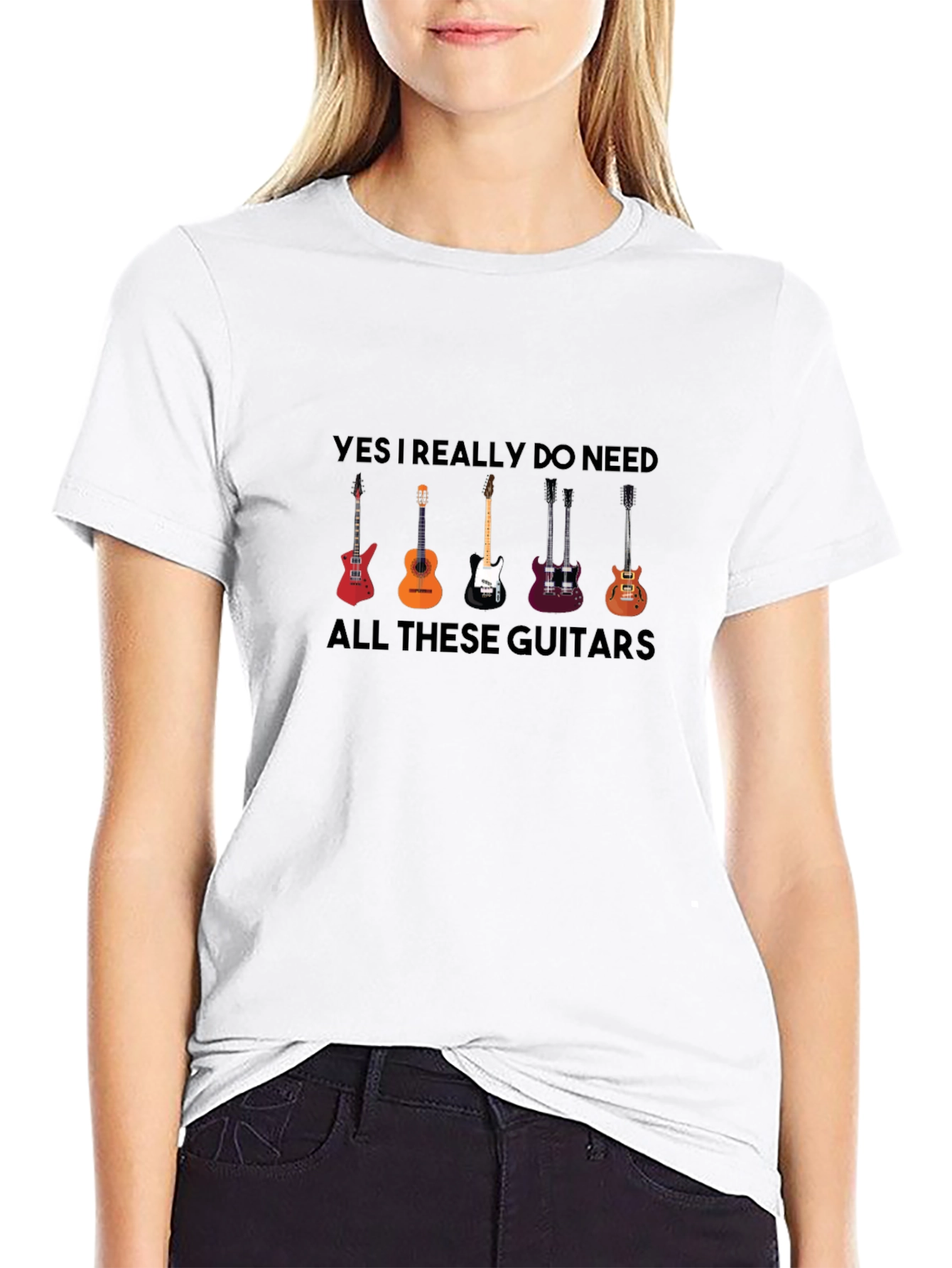 Guitar Lover T-Shirt: Yes I Need All These Guitars!