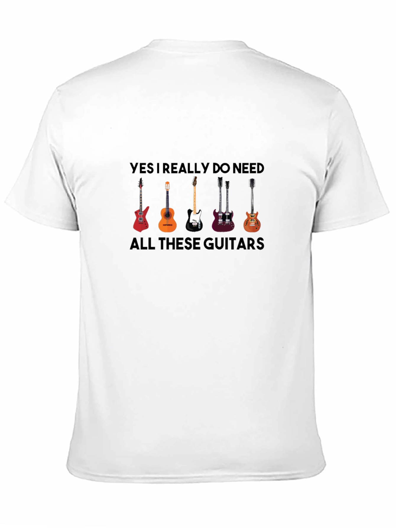Guitar Lover T-Shirt: Yes I Need All These Guitars!