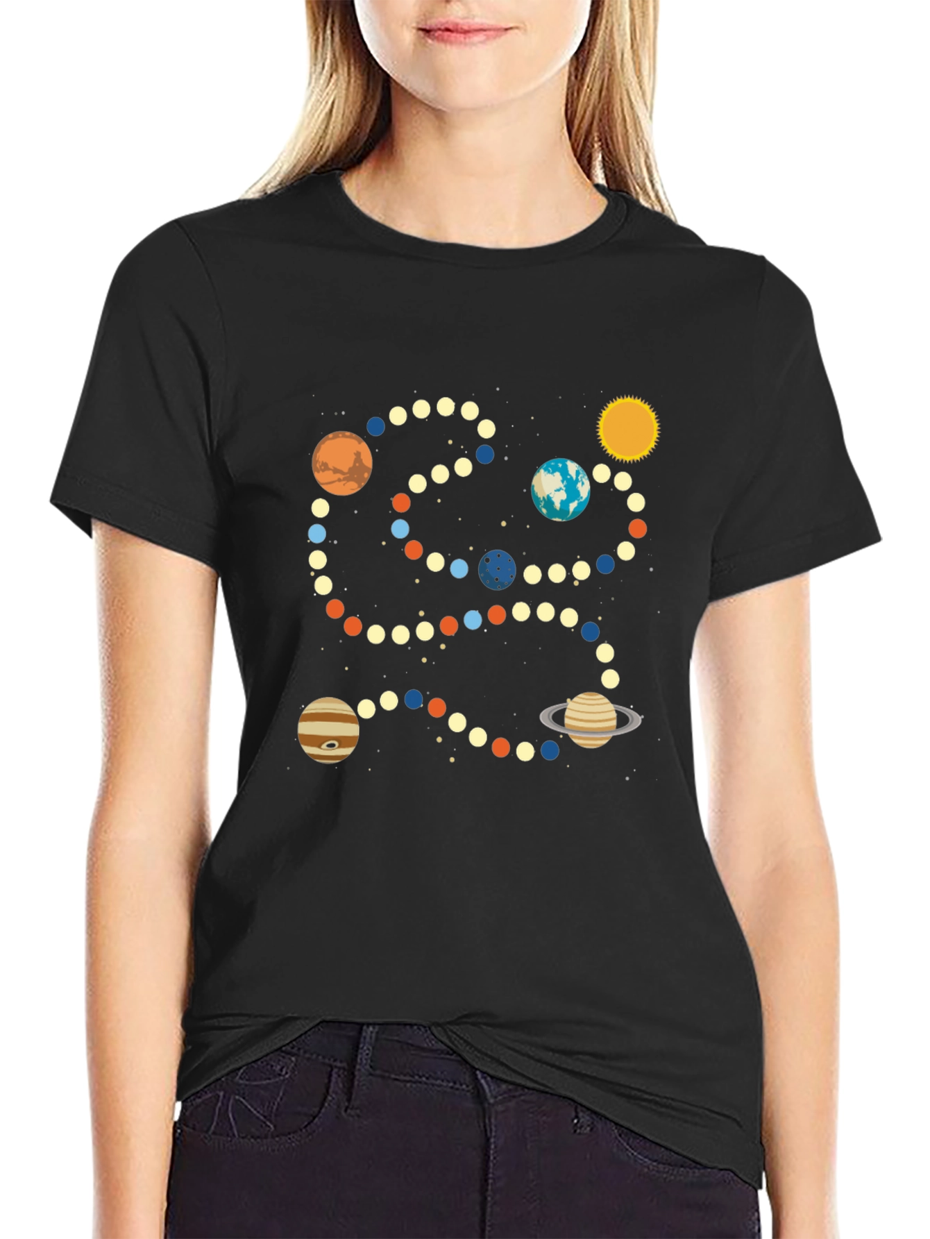 Planetary System T-Shirt - Galaxy Lover Tee