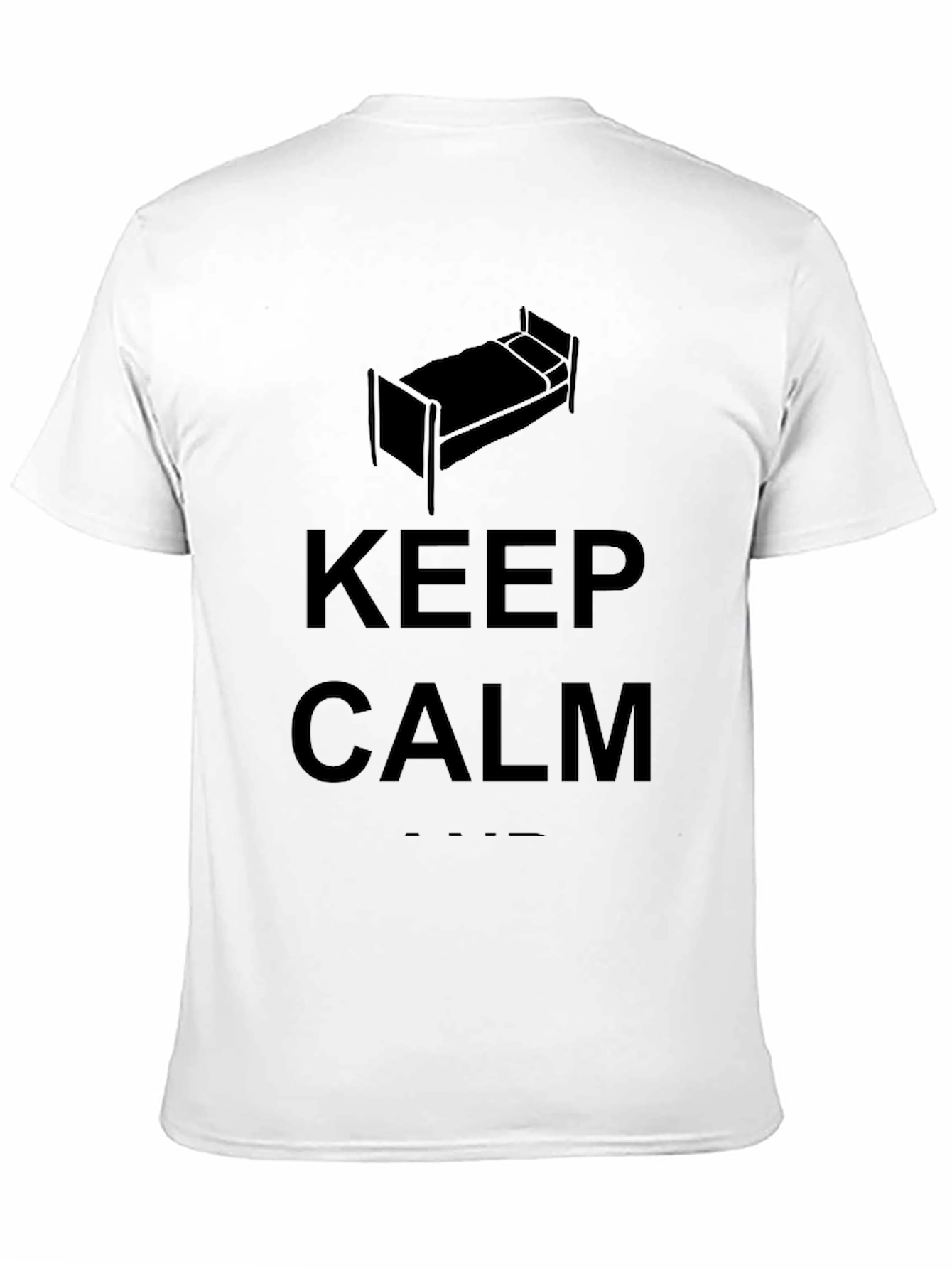 Keep Calm Bedtime Black Graphic Tee
