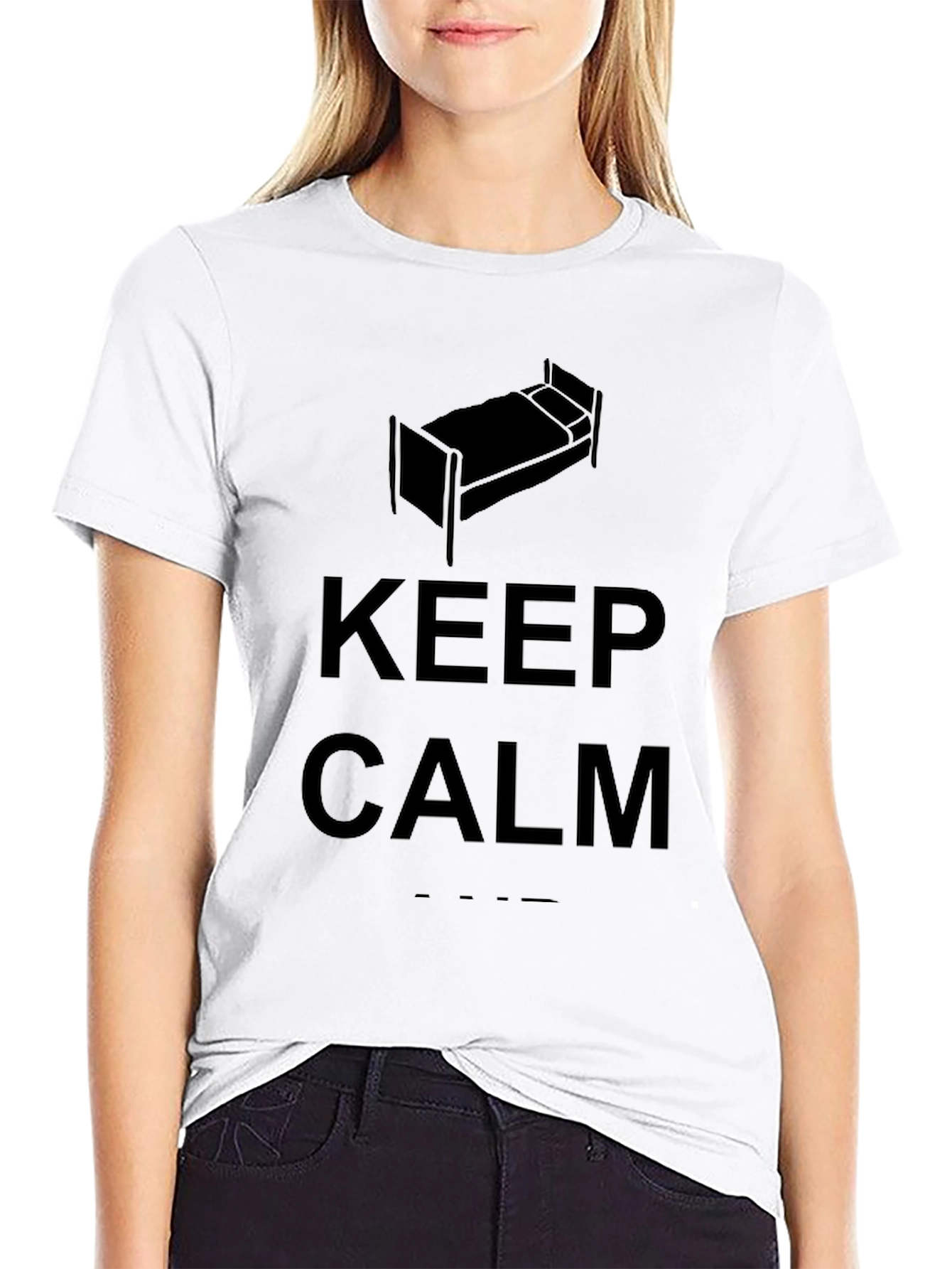 Keep Calm Bedtime Black Graphic Tee