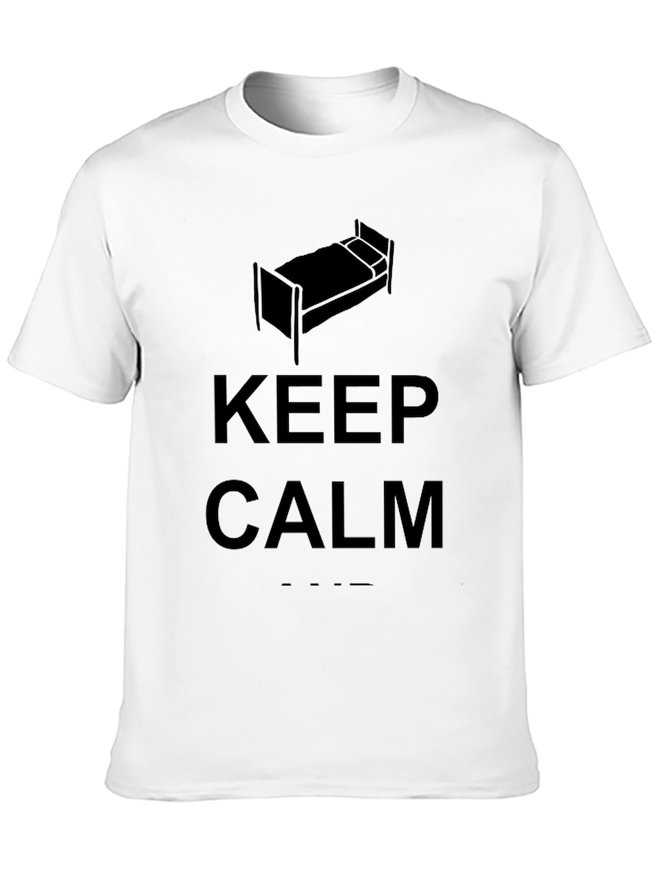 Keep Calm Bedtime Black Graphic Tee