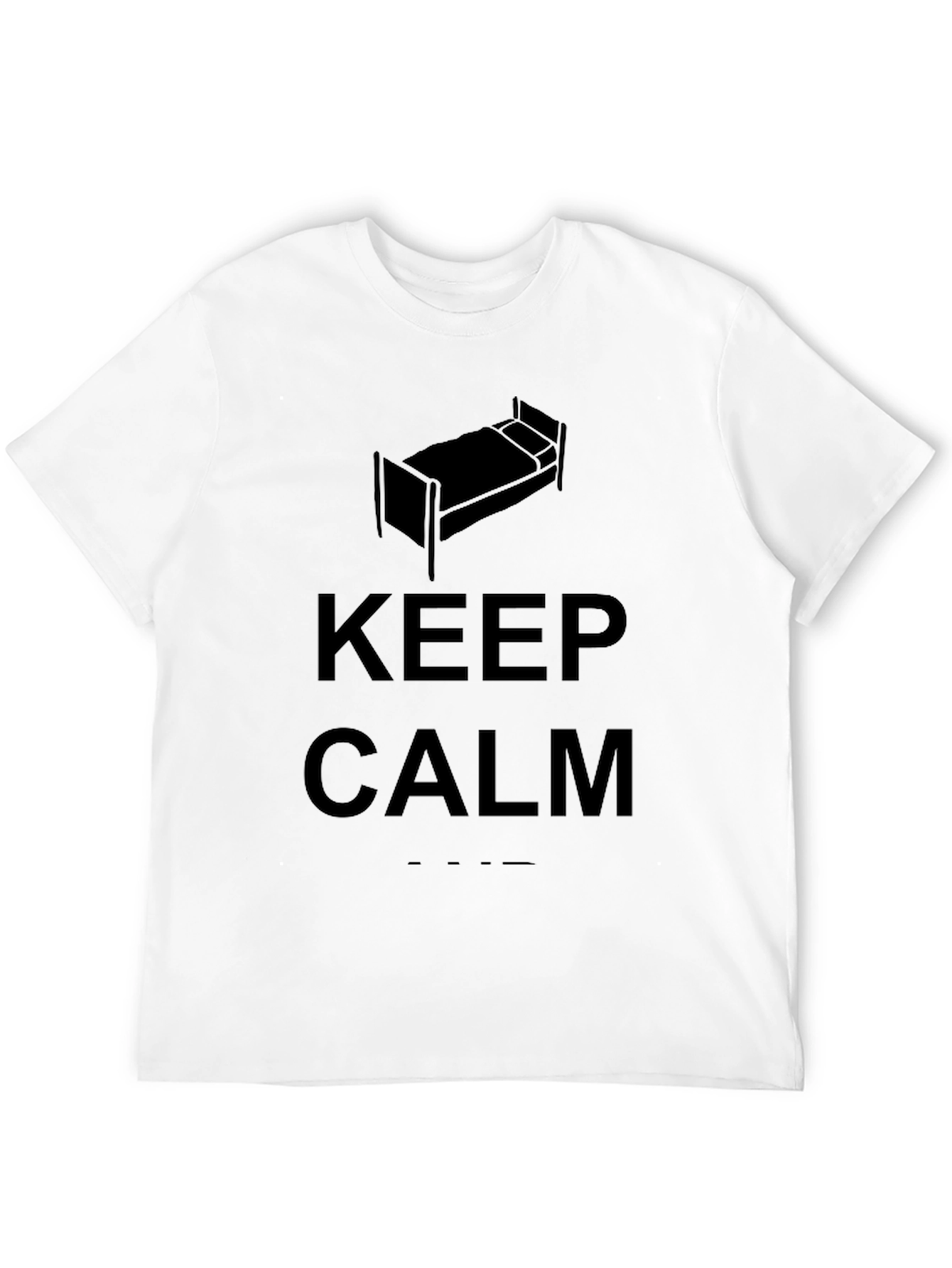 Keep Calm Bedtime Black Graphic Tee