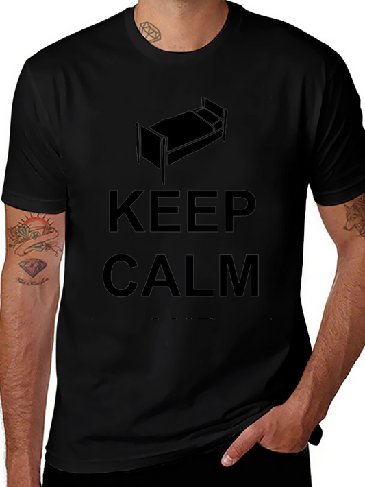 Keep Calm Bedtime Black Graphic Tee
