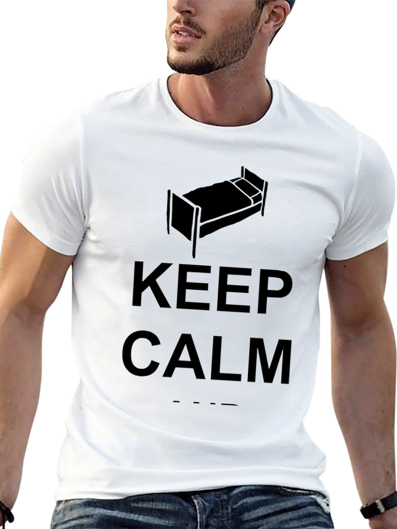 Keep Calm Bedtime Black Graphic Tee