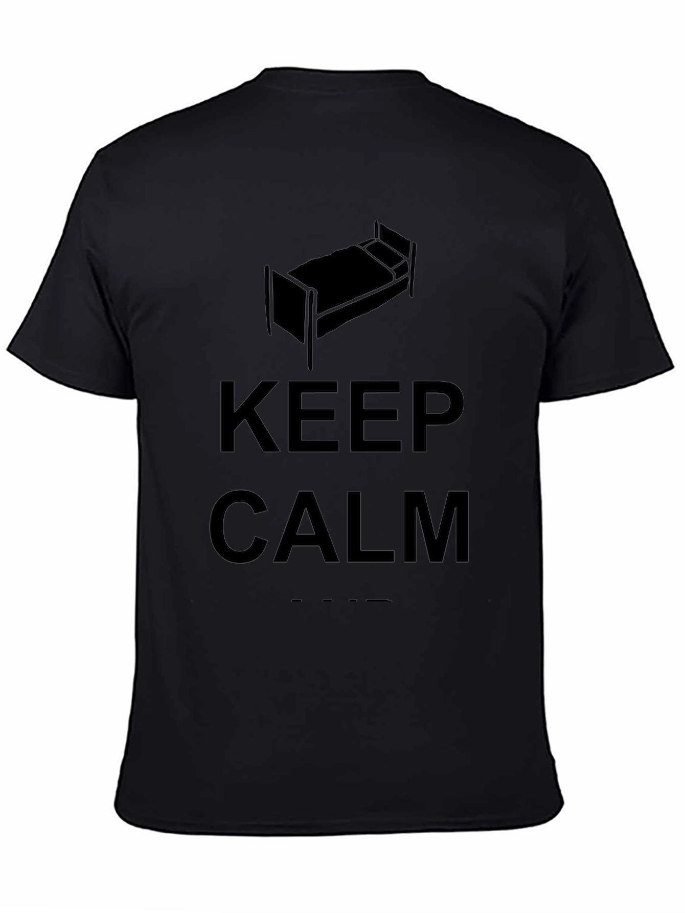Keep Calm Bedtime Black Graphic Tee