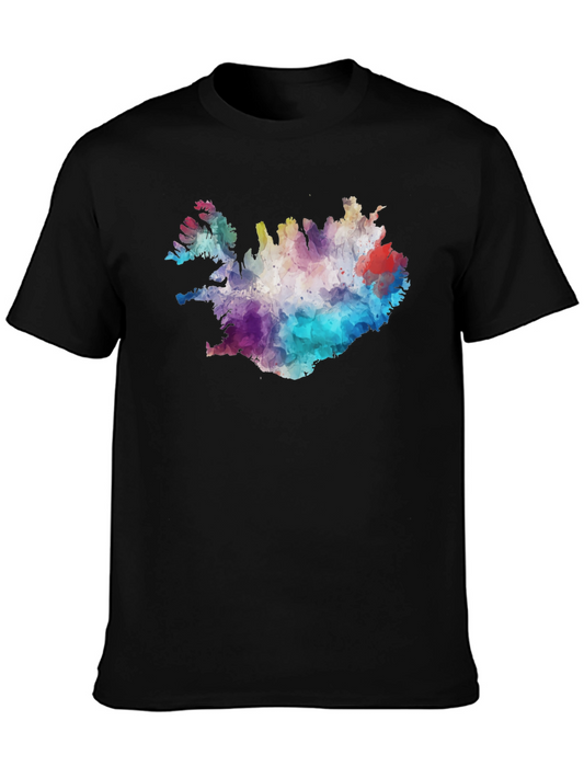 Iceland Map Graphic Tee - Mens Black T-Shirt
