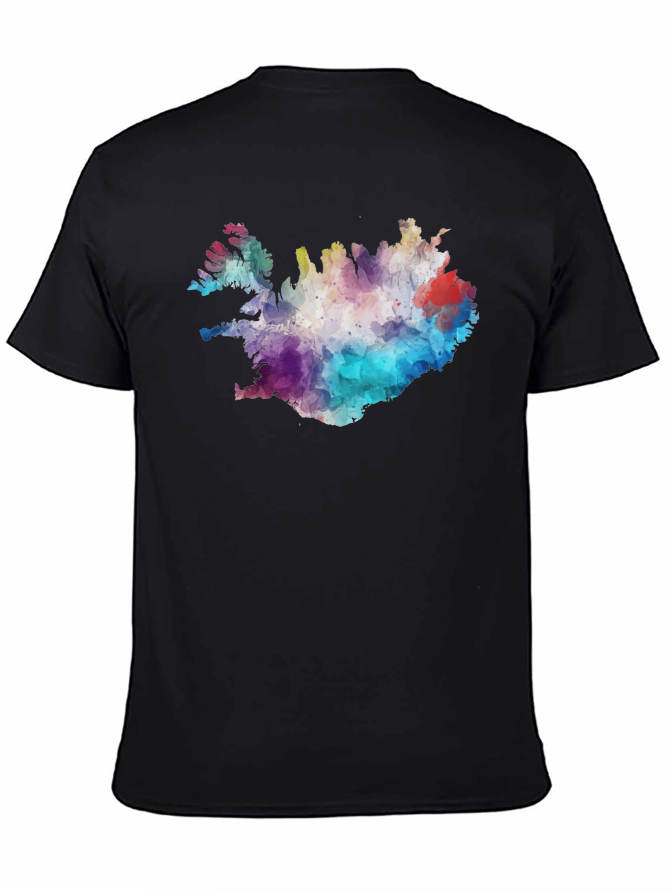 Iceland Map Graphic Tee - Mens Black T-Shirt