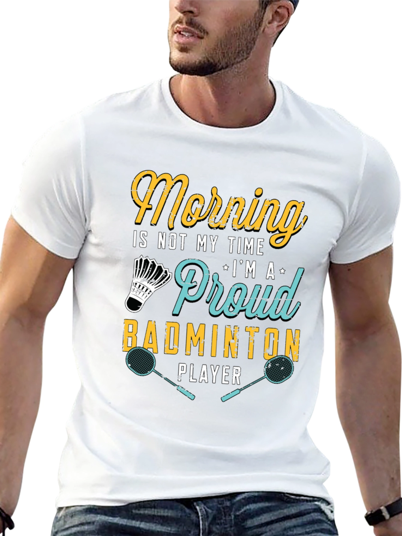 Proud Badminton Player Graphic T-Shirt