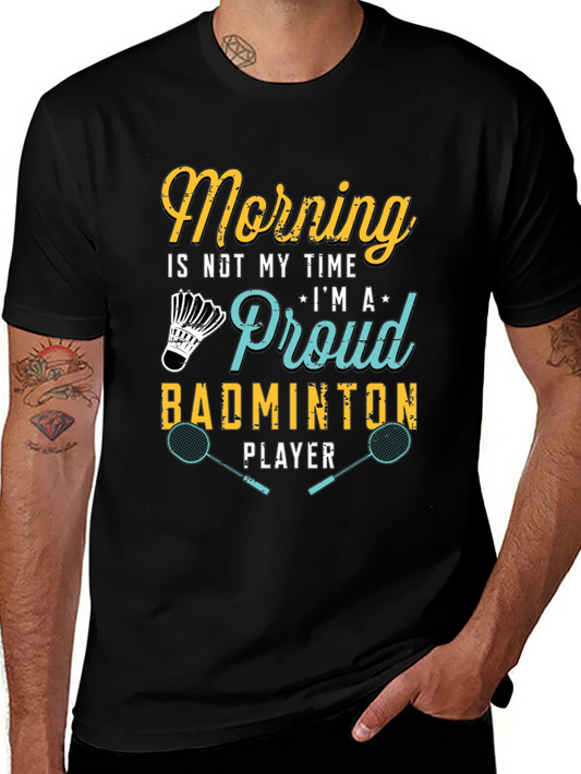Proud Badminton Player Graphic T-Shirt