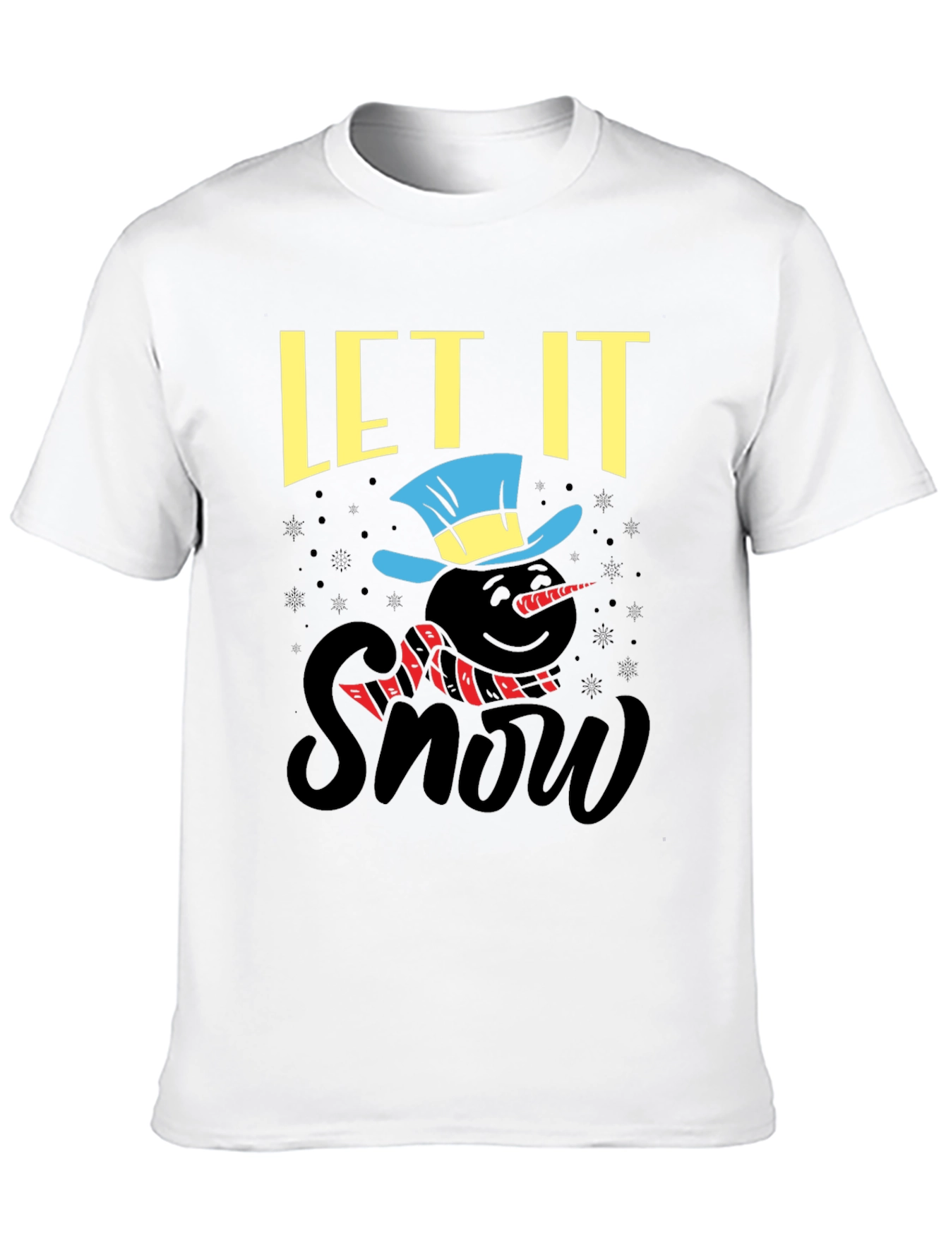 Let It Snow Black Graphic Tee