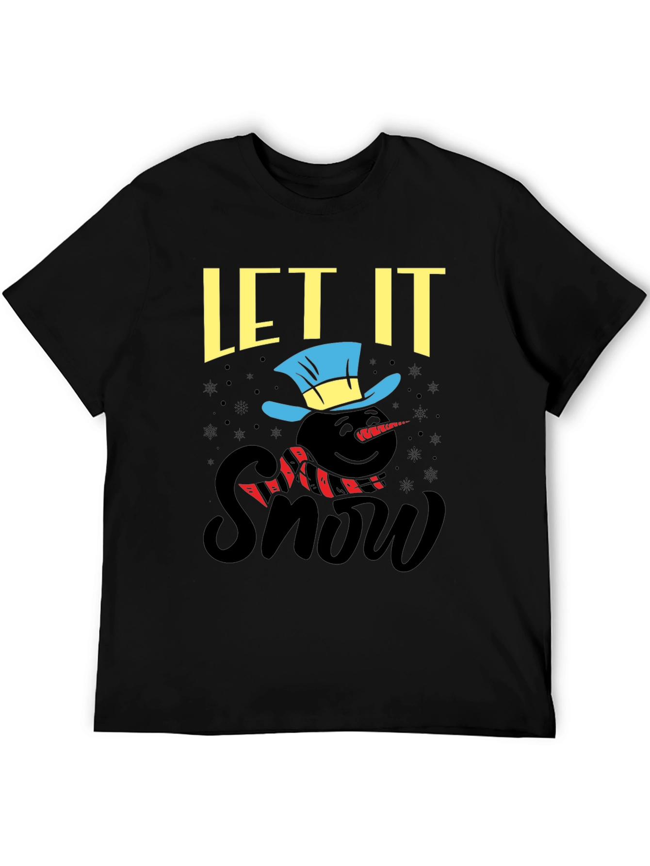 Let It Snow Black Graphic Tee