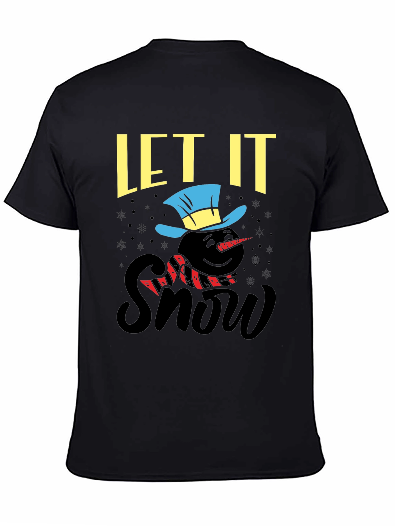 Let It Snow Black Graphic Tee