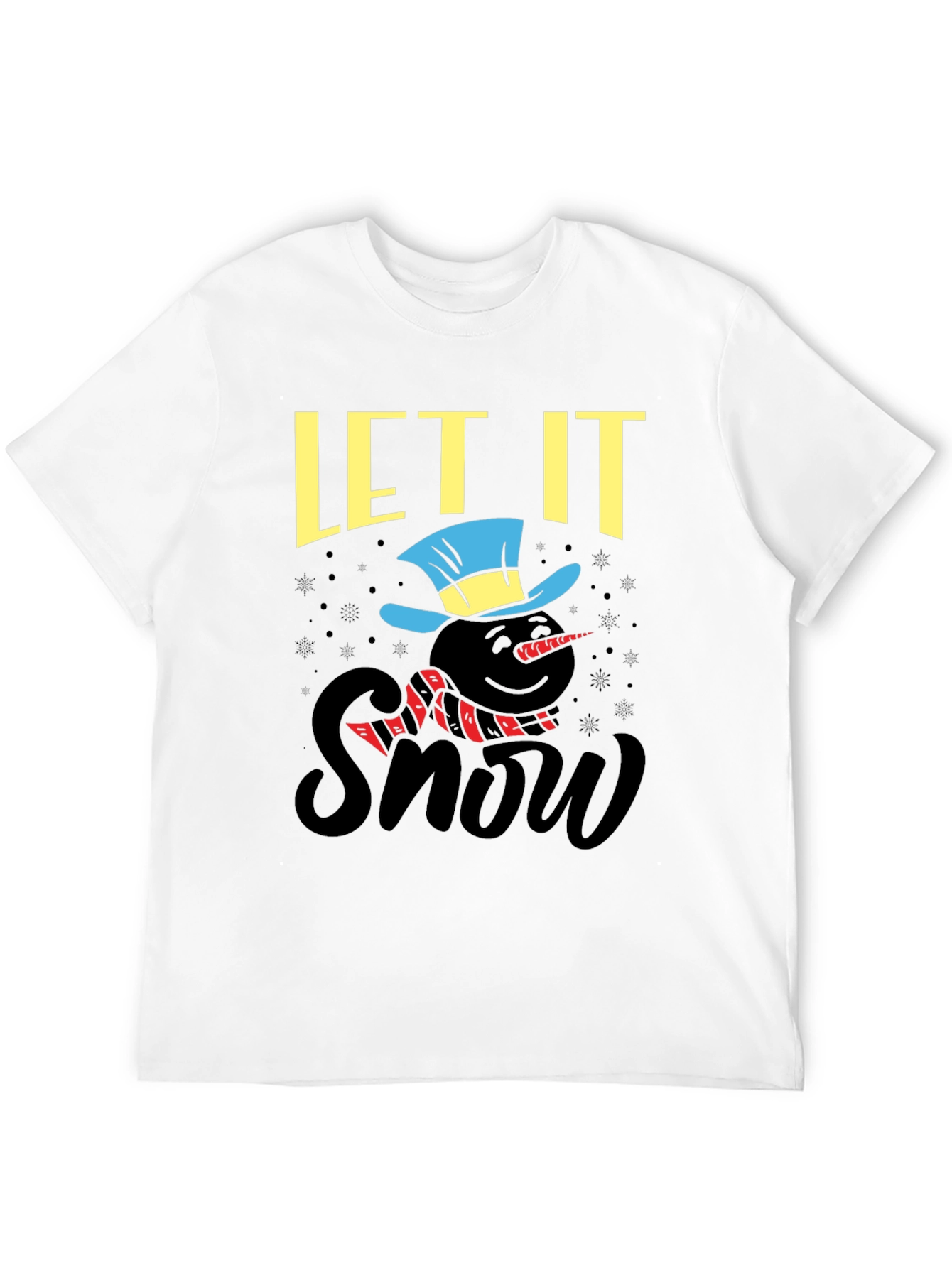 Let It Snow Black Graphic Tee