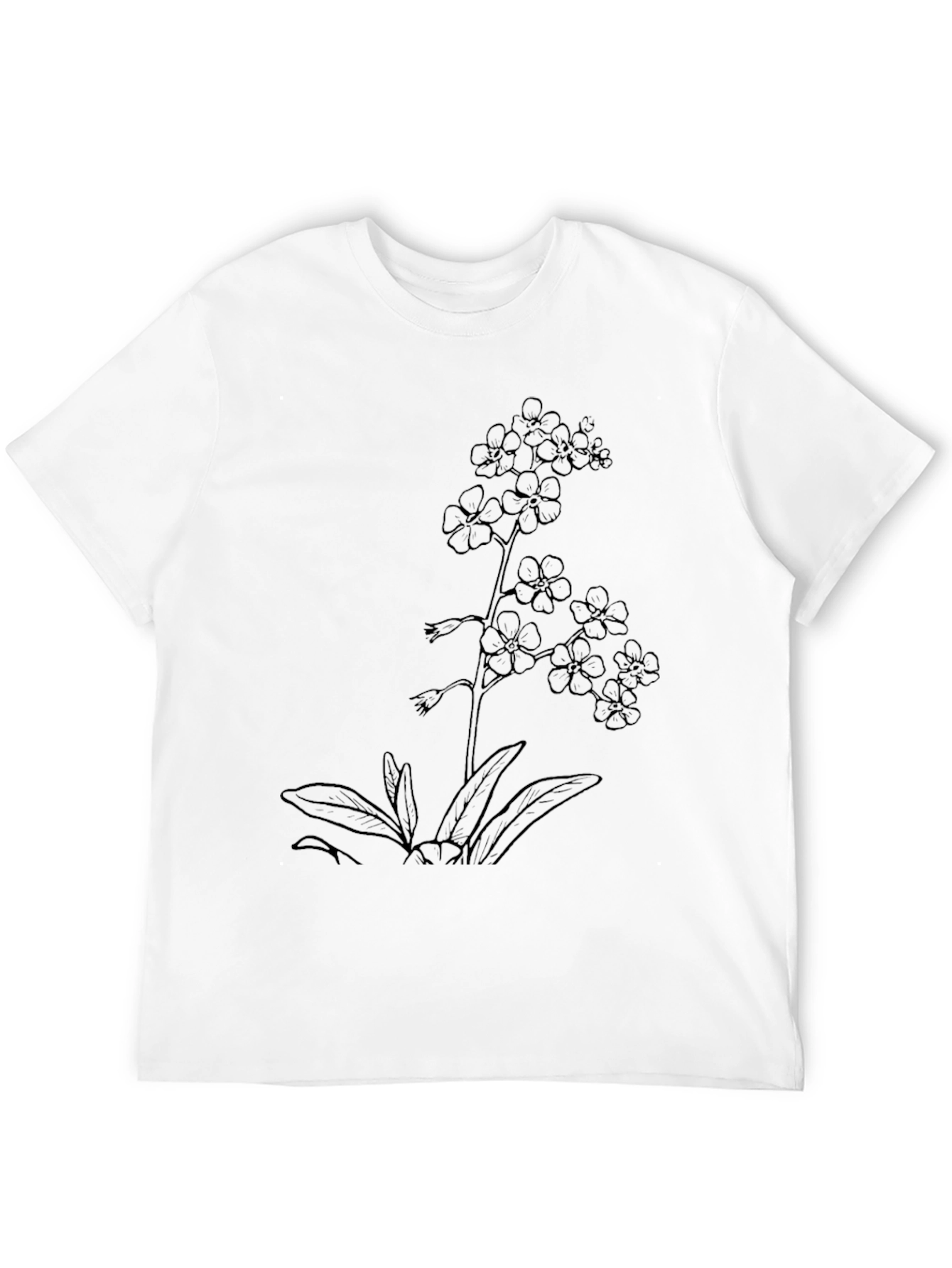 Botanical Graphic Tee - Black Casual Wear