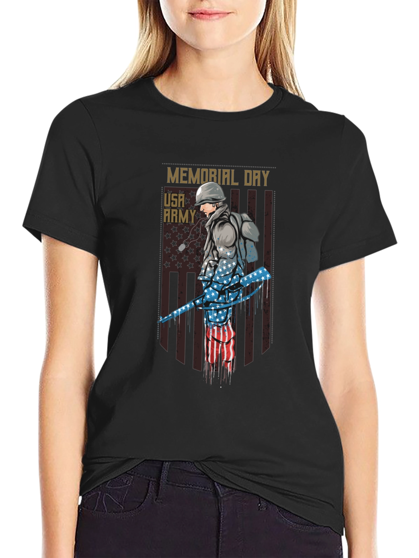 Memorial Day USA Army Graphic Tee
