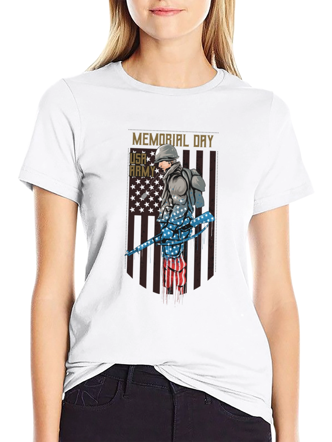Memorial Day USA Army Graphic Tee