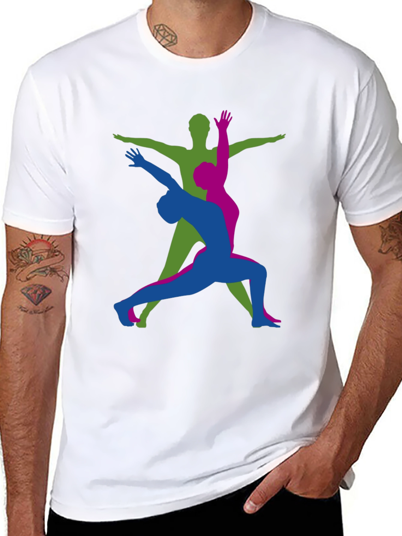 Yoga Pose Graphic Tee - Trendy Design