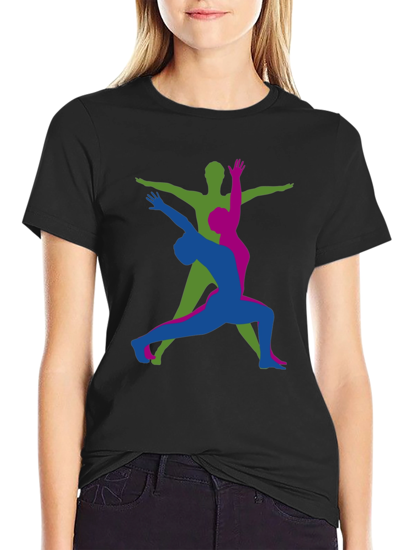 Yoga Pose Graphic Tee - Trendy Design