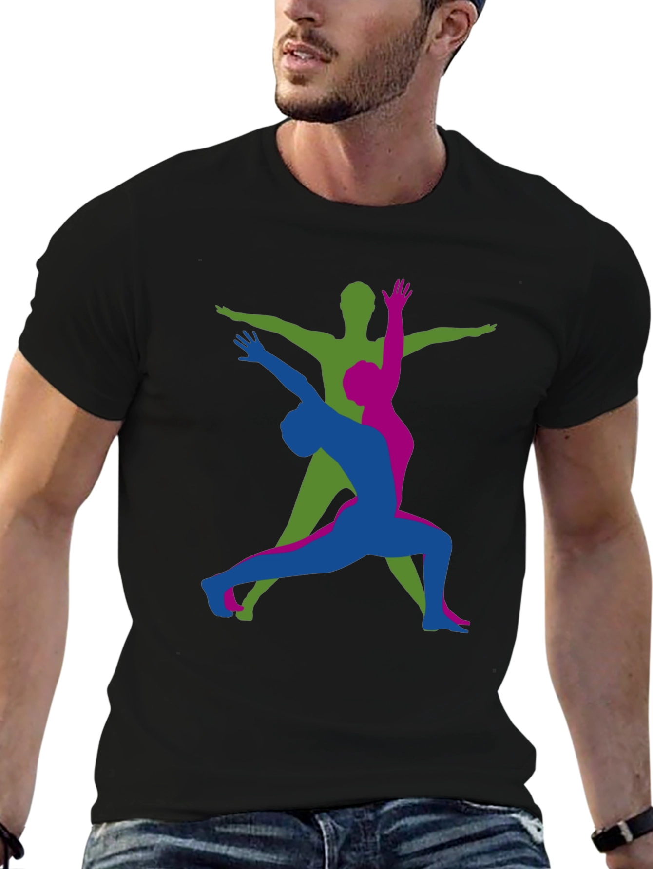 Yoga Pose Graphic Tee - Trendy Design